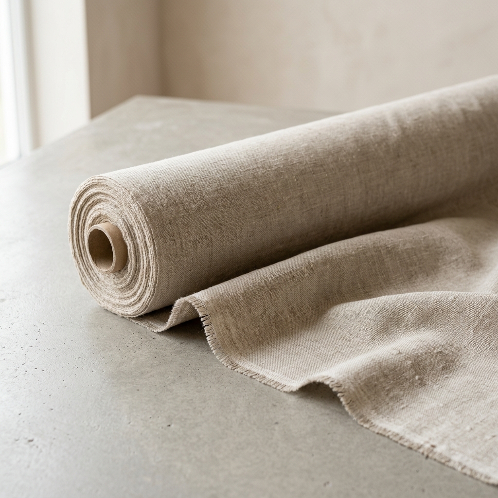 Natural Linen Blend Fabric